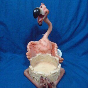 THAT’S KOOKY  Resin Pink Flamingo Coaster Ceramic Figurine w/ Tag